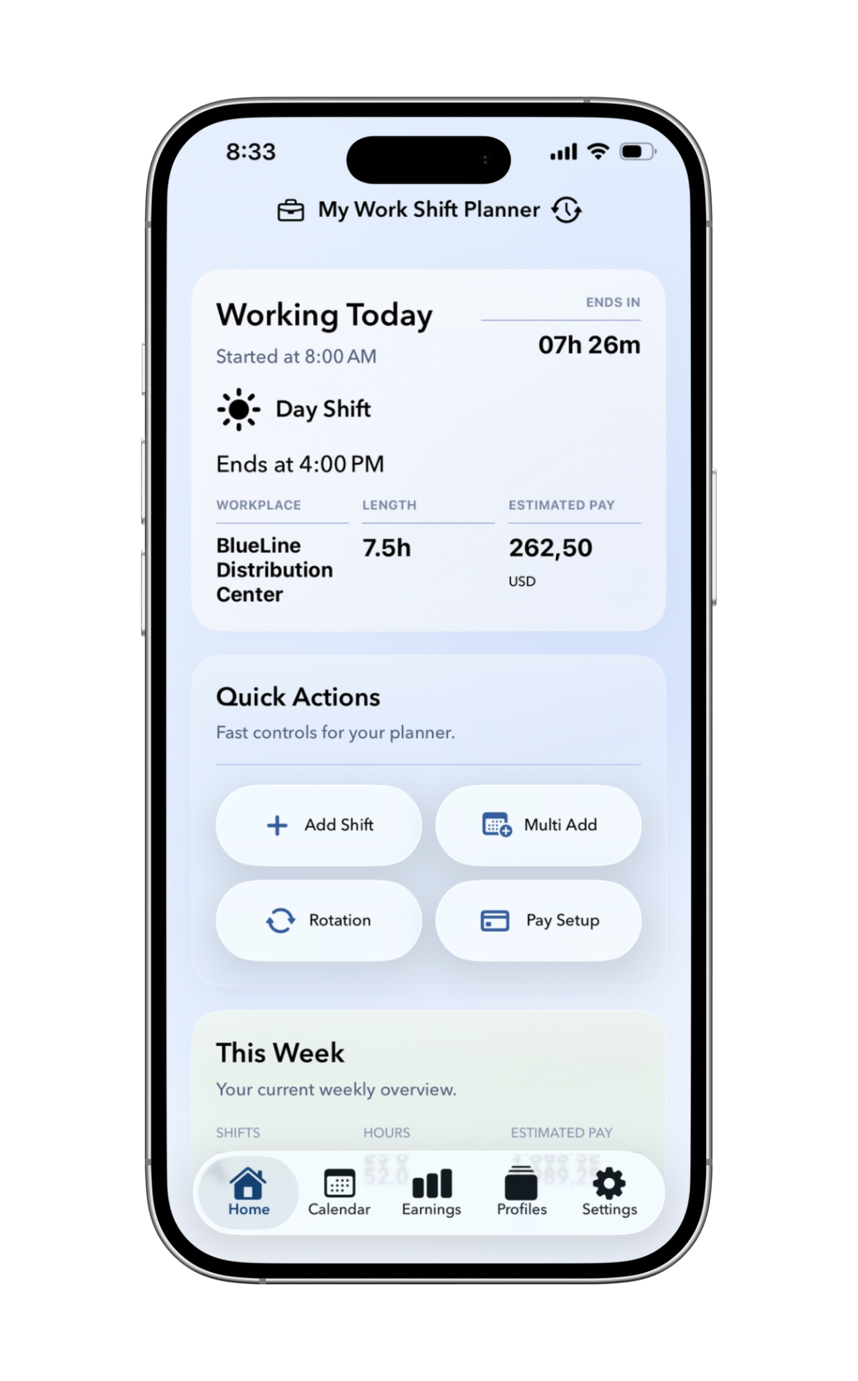 My Work Shift Planner feature preview